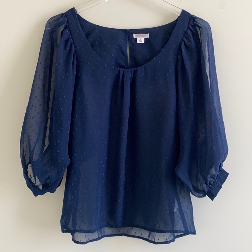 Xhilaration Sheer Open Sleeve Top